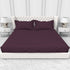 Alley Solid 100% Cotton 300 TC Fitted Sheet with 2 Pillow covers- Extra Soft - Easy Care- Hyperallergenic